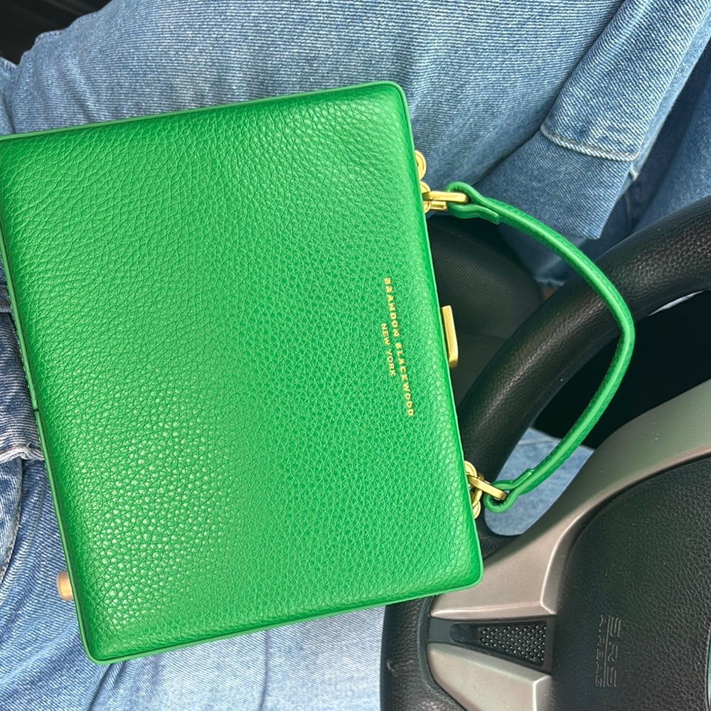 Brandon Blackwood Green Mini Bag with Textured Finish - Picture 1 of 4